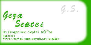 geza septei business card